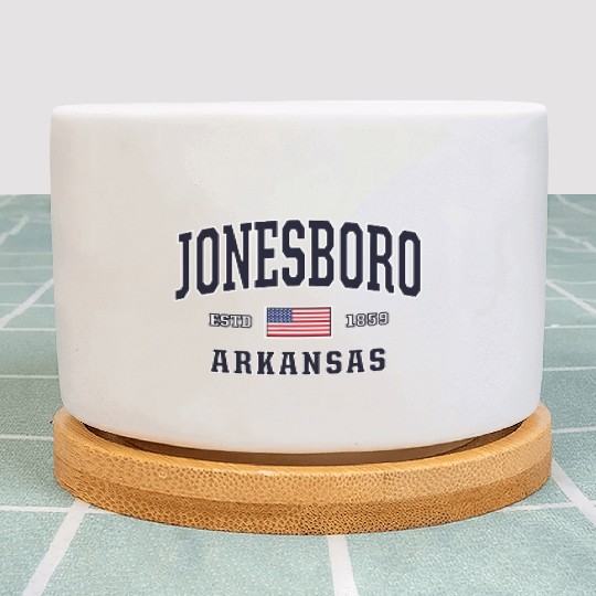 USA FLAG Stars Stripes Jonesboro Arkansas Plant Pots