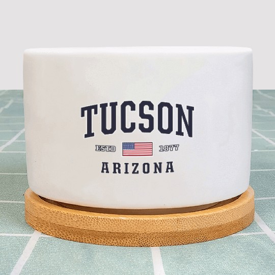USA FLAG Stars Stripes Tucson Arizonna Plant Pots