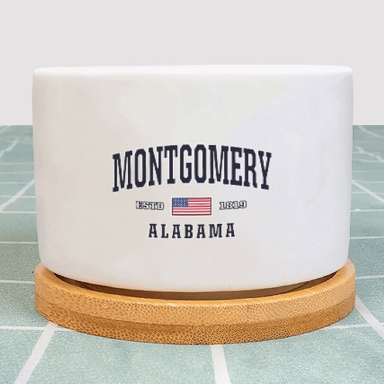USA FLAG Stars Stripes Montgomery Albm Plant Pots
