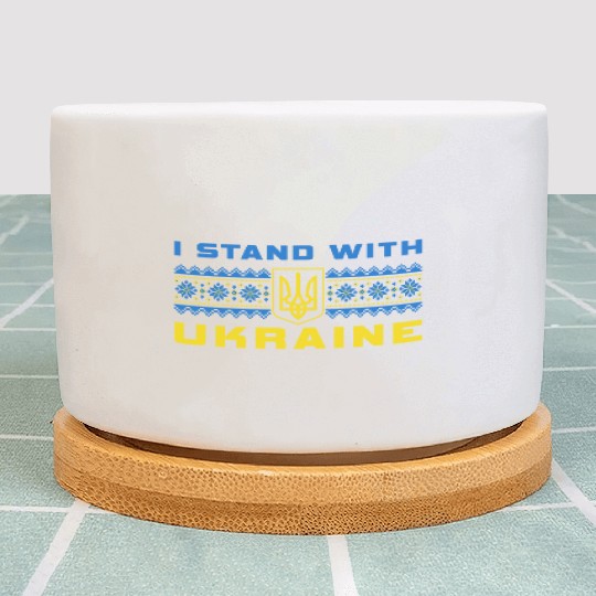 I STAND WITH UKRAINE BLUE-YELLOW Plant Pots