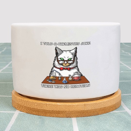 Cat Chemistry Science Teacher Funny Plant Pots