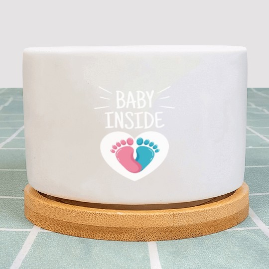 Baby Inside Cute Pregnancy Pregnant Announcement Plant Pots