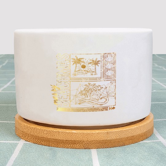 Coastal Beach Christmas In July Plant Pots, Merry