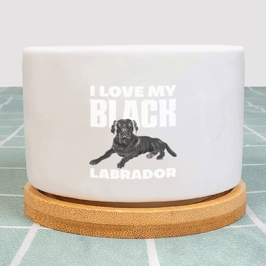 I Love My Black Labrador Plant Pots