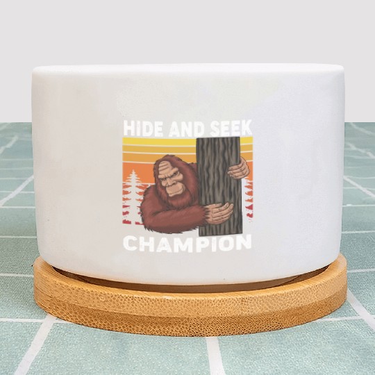 Bigfoot Hide And Seek Champion Funny Sasquatch Plant Pots