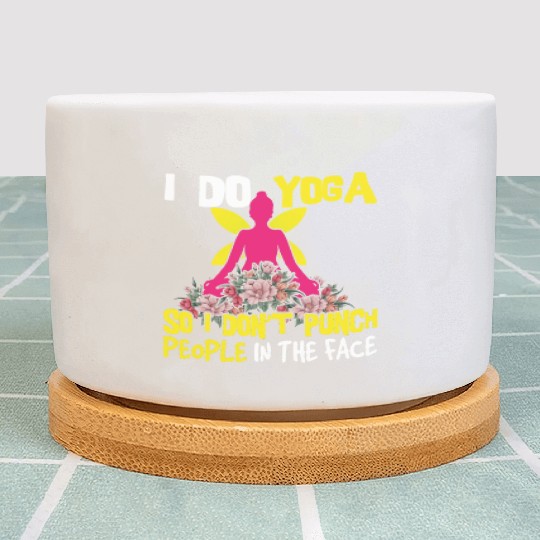Relax Yoga Zen Mandala Meditate Punch Do Yoga Plant Pots