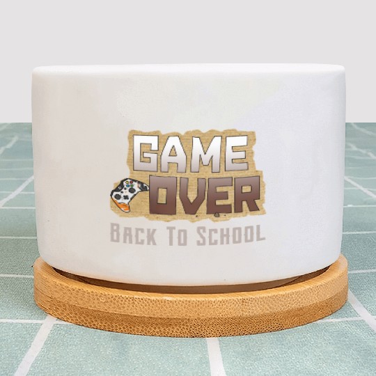 Game Over Back To School Plant Pots
