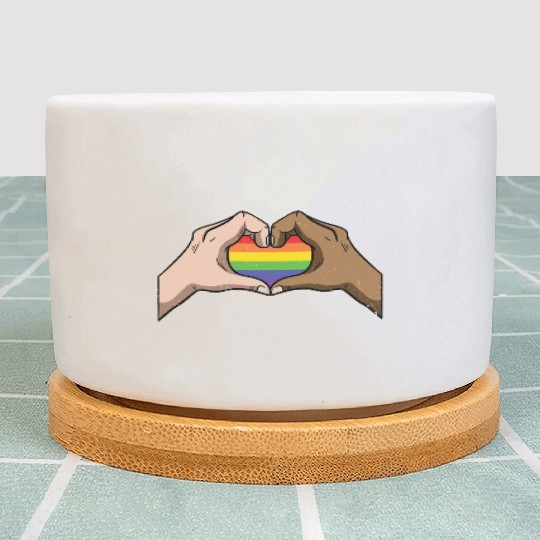 LGBT Rainbow Heart Gay Pride Lesbian Equality Gift Plant Pots