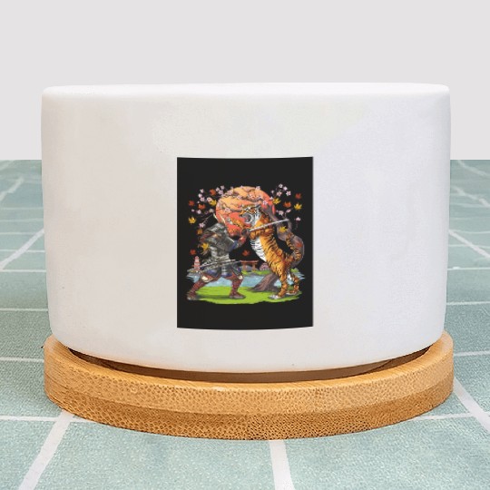 Japanese Tiger Samurai Warrior Plant Pots