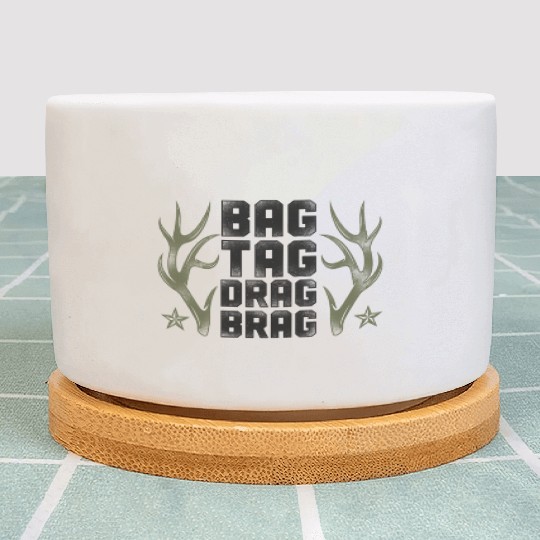 Buck Deer Hunting Hunter Vintage Plant Pots