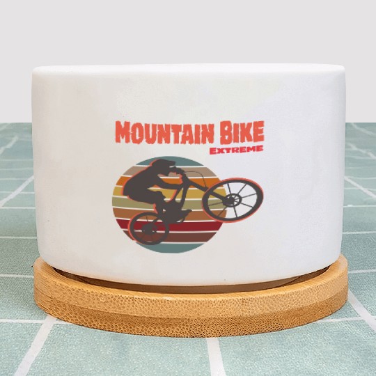 Mountain Biker Art Plant Pots
