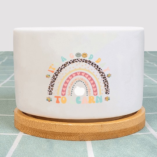 It's a Good Day to Learn Preschool Teacher Rainbow Plant Pots