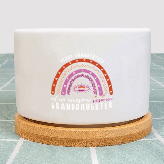 Rainbow Grandfather Lesbian Granddaughter Plant Pots