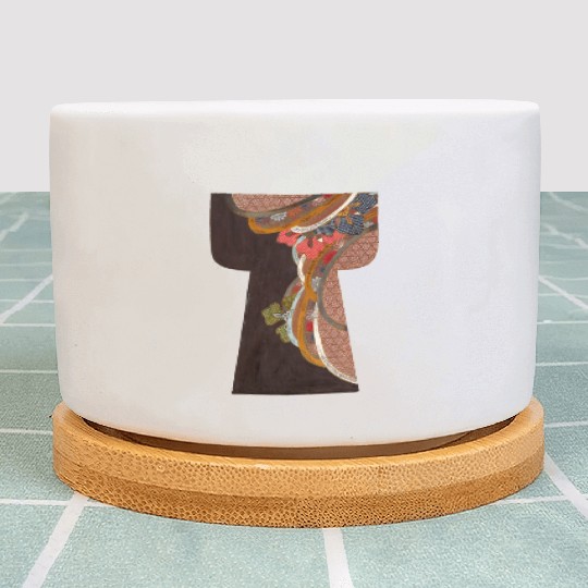 Kimono old fabric design Plant Pots