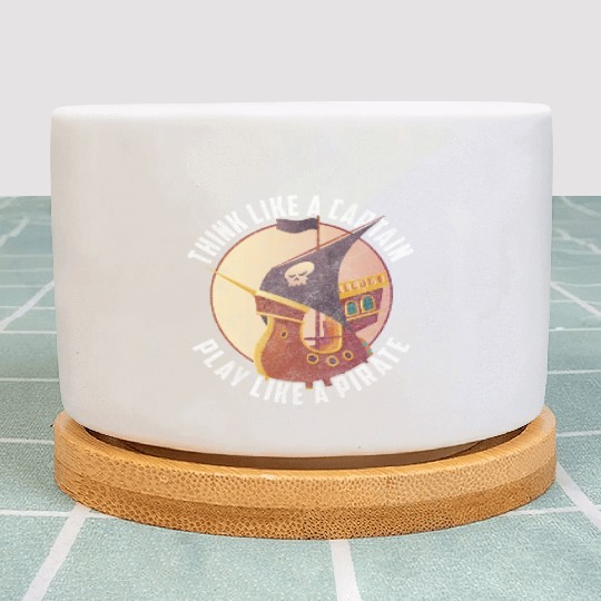 Pirate Treasure Hunter Eye Patch Ship Plant Pots