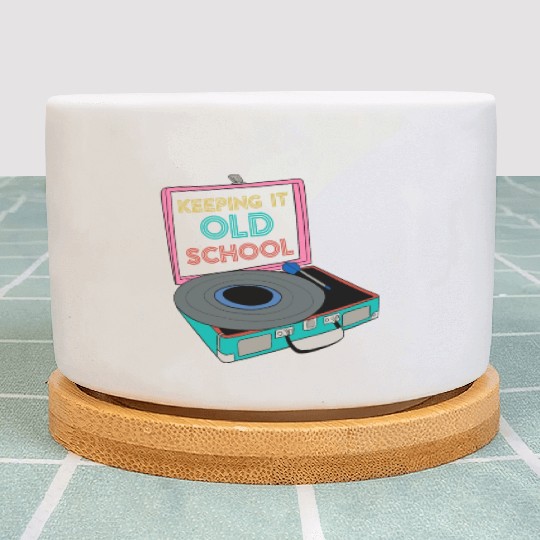 Old School Vinyl Music Lover Plant Pots