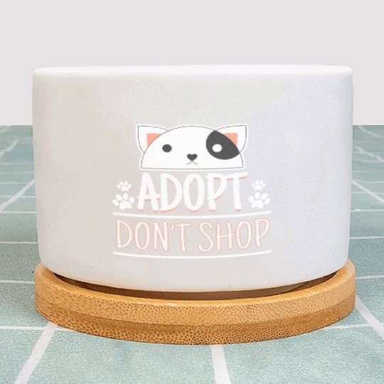 Adopt Dont Shop Pet Adoption Awareness Plant Pots