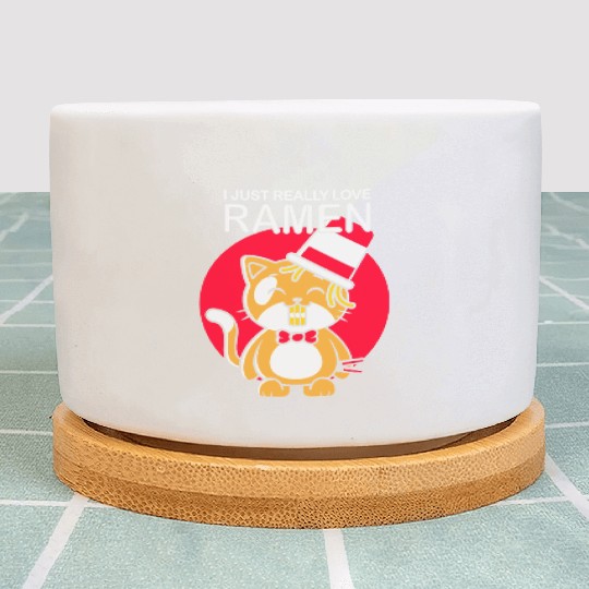 Cat Ramen Lover I Just really love Ramen Plant Pots