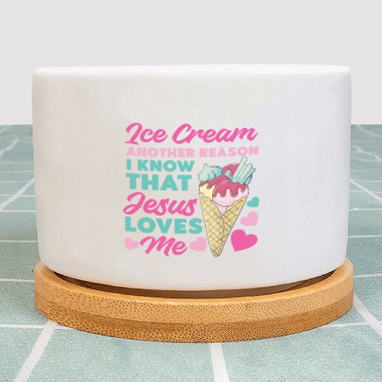 Ice Cream Christian Jesus Cone Ice Plant Pots