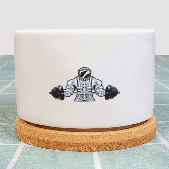 Barbell Gear Training Fitness Gym Plant Pots