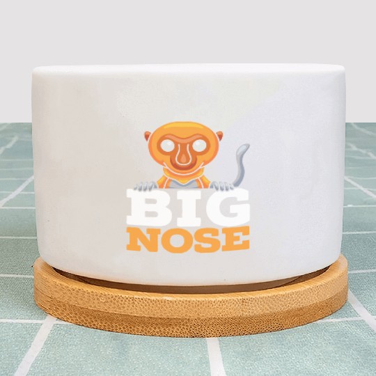 Big Nose Proboscis Monkey Ape Wildlife Zookeeper Plant Pots