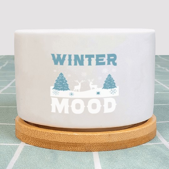 Winter Mood Snow Snowy Climate Winter Season Plant Pots