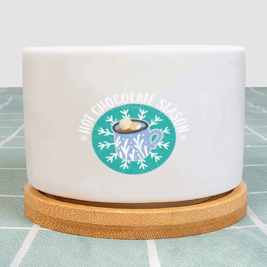 Hot Chocolate Season Snow Winter Season Drink Plant Pots