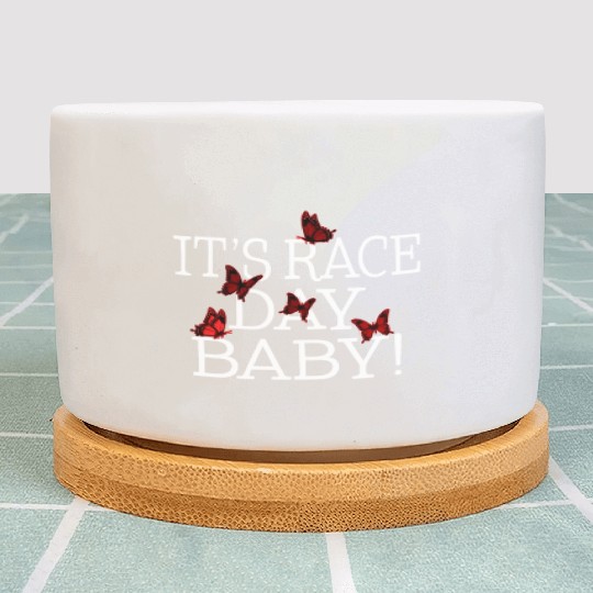 Racing Plant Pots, It's Race Day Baby Butterfly Plant Pots,