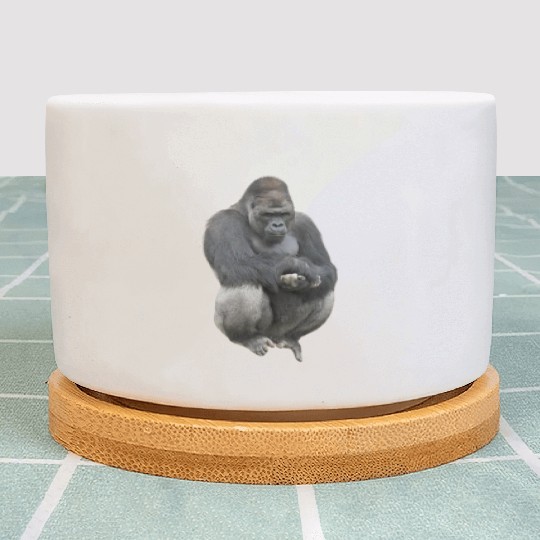 Majestic Gorilla Silhouette Design Plant Pots