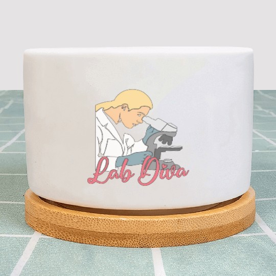 Lab Diva Chemist Laboratory Technician Science Plant Pots