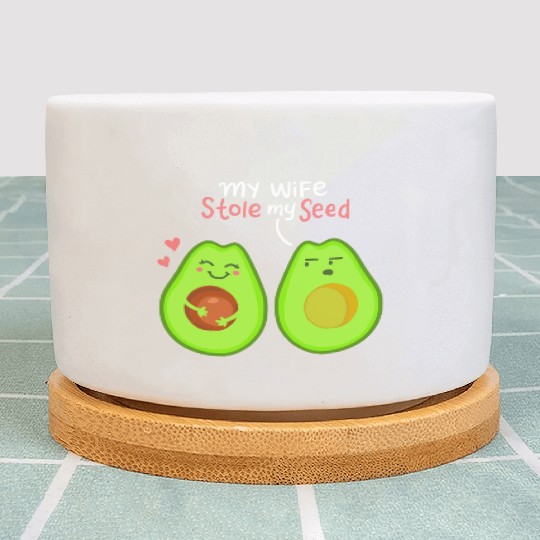 My Wife Stole My Seed Avocado Lover Gift Funny Plant Pots