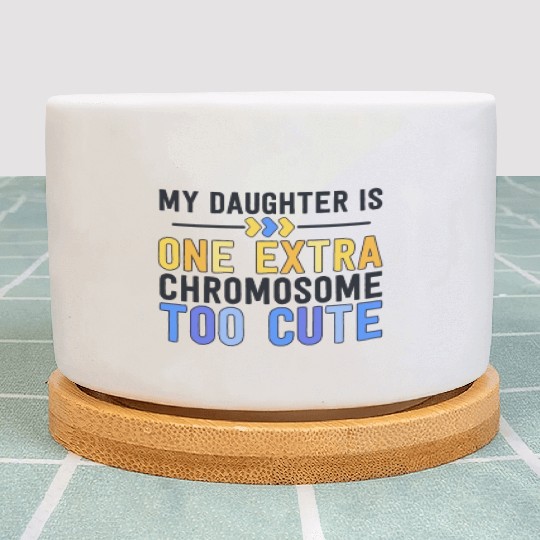 Family Down Syndrome Awareness for Dad Mom Extra Plant Pots