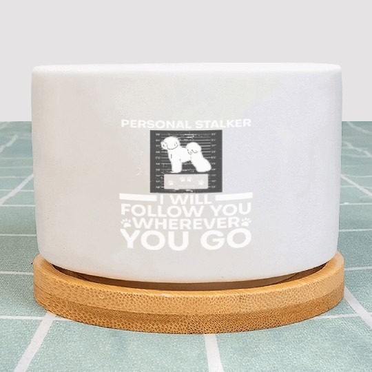 Bichon Frise Dog Lover Dog Breeder Puppy Paw Love Plant Pots