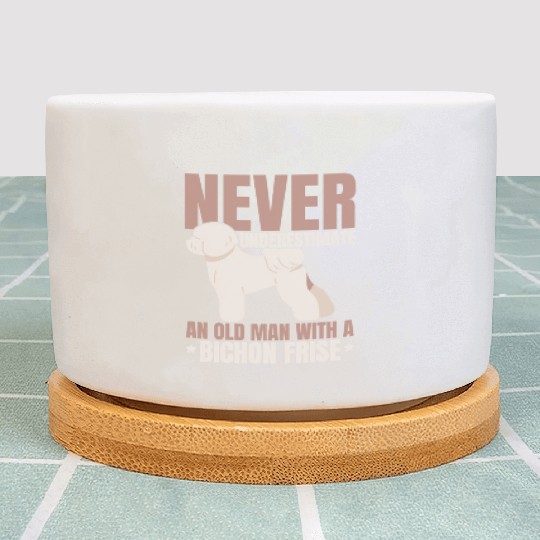Bichon Frise Dog Lover Dog Breeder Puppy Paw Love Plant Pots