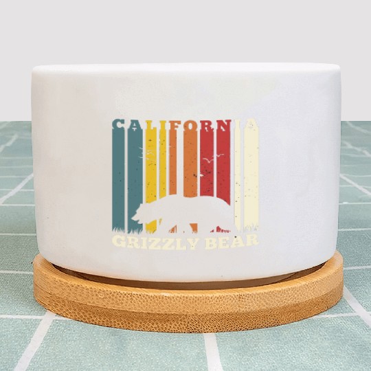 California Bear Retro Plant Pots