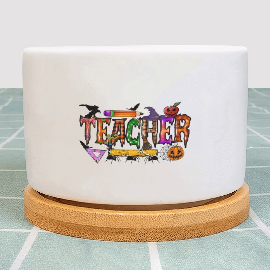 Teacher Halloween Plant Pots