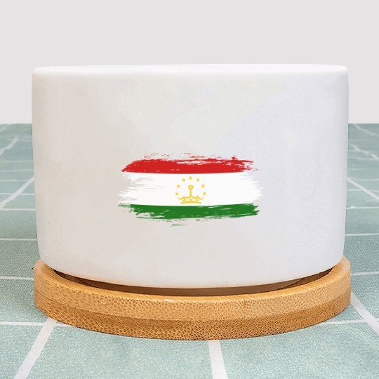 Tajikistan flag Plant Pots