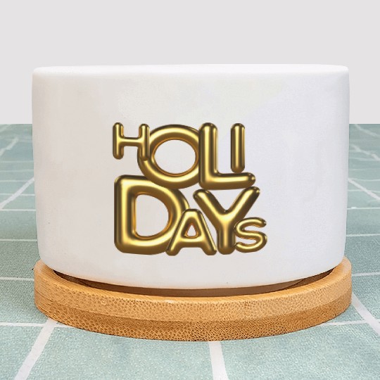Holidays gold Plant Pots