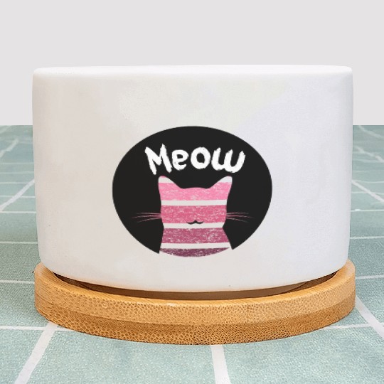Meow cake cat Plant Pots