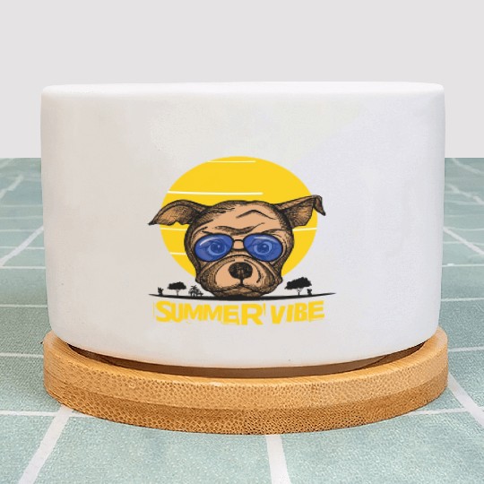 Summer vibes doggy paradise - Dog Lover Plant Pots