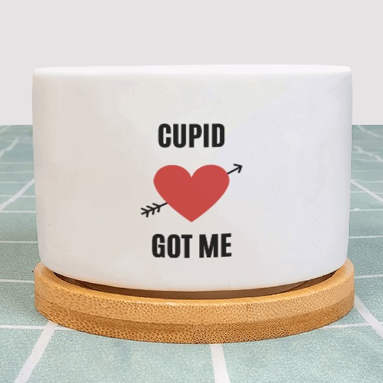 Cupid Got Me Plant Pots
