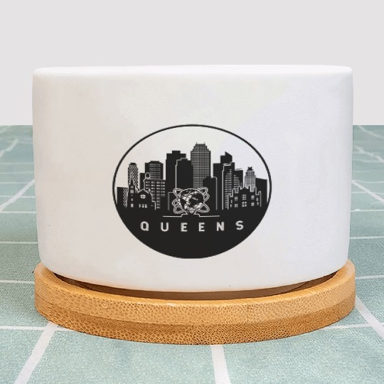 Queens New York Skyline Plant Pots