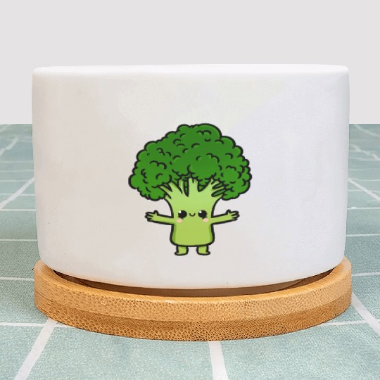 Kawaii Broccoli For Broccoli Lover Plant Pots