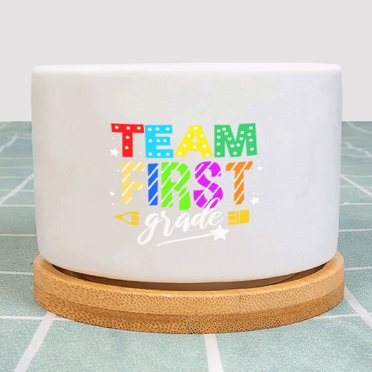 Team First Grade For Elementary Teacher Plant Pots