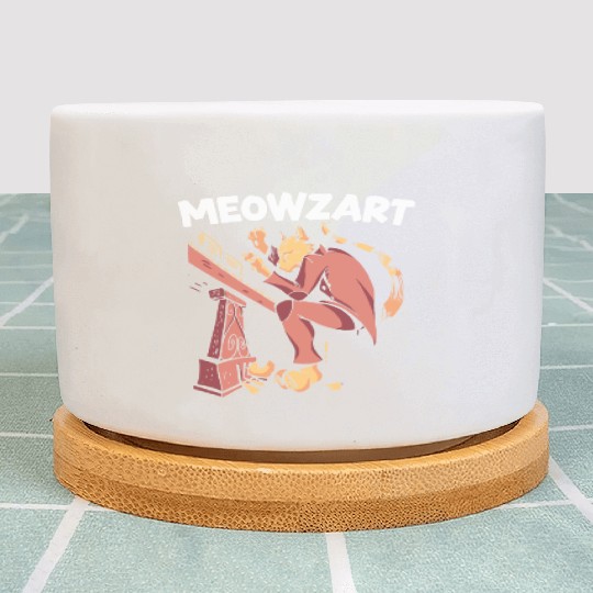 Meowzart Piano Cat Musician Musical Pianist Music Plant Pots