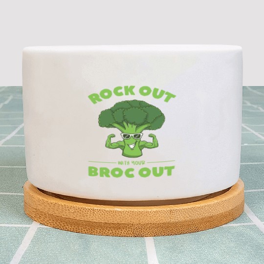 Rock Out With Your Broc Out for Broccoli Lover Plant Pots