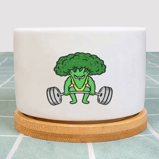 Weightlifting Broccoli For Broccoli Lover Plant Pots