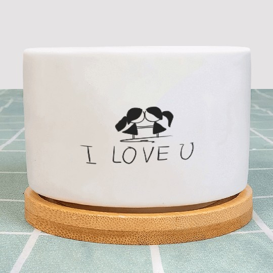 lesbian couple couple i love you Plant Pots