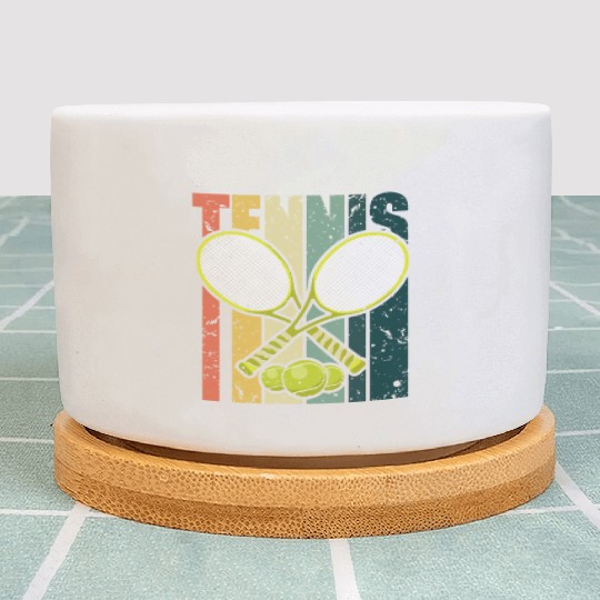 Tennis Player Present Tennis Club Coach Sport Plant Pots