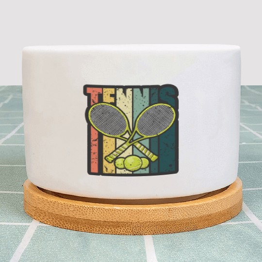 Tennis Player Present Tennis Club Coach Sport Plant Pots